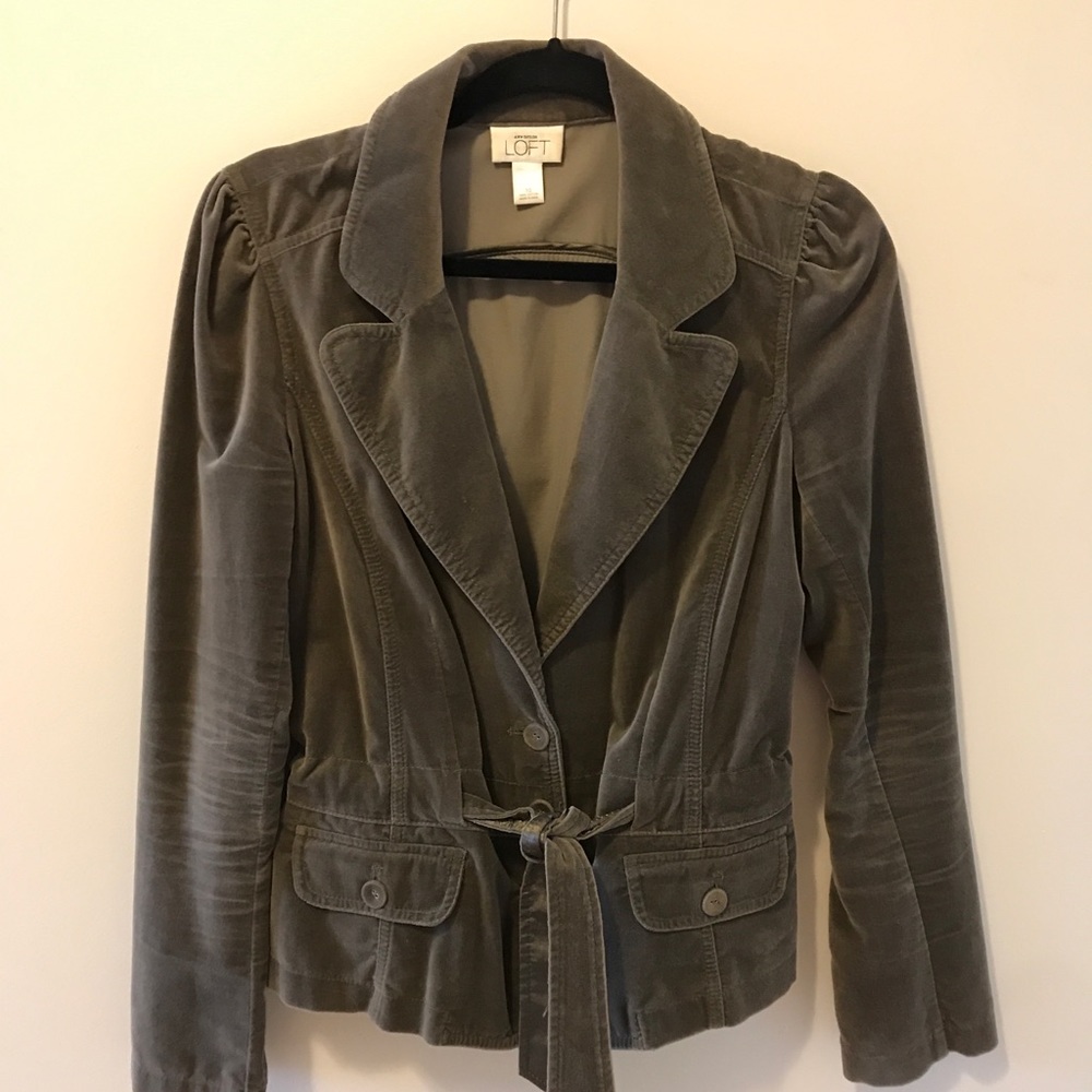 Olive Green Velvet Jacket